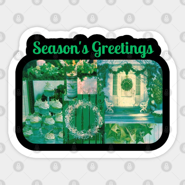 Season's Greetings Collage Artwork Sticker by The Golden Palomino